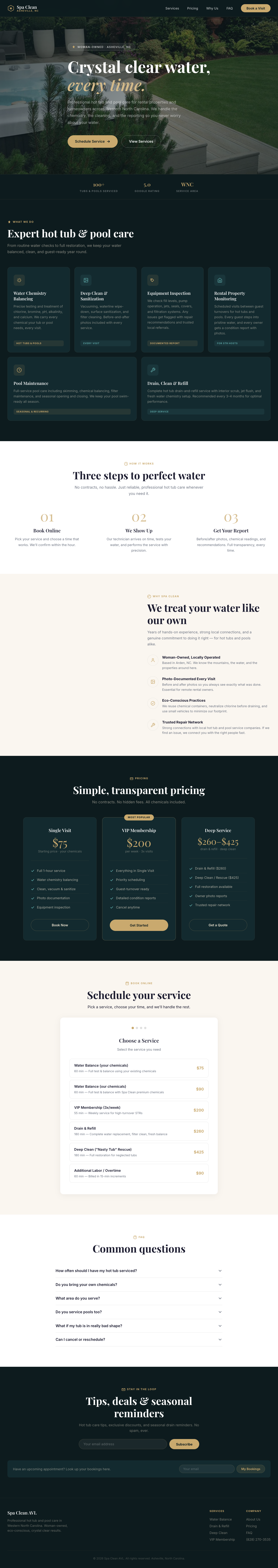 Full Spa Clean AVL website