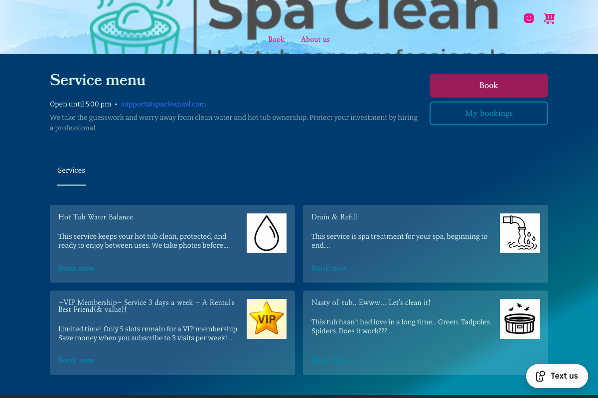 Before: Square Online template